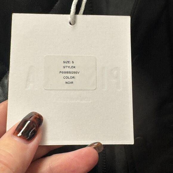 Pistola Callista Black Convertible Faux Leather Puffer Jacket Cost Vest S NEW - Picture 8 of 11